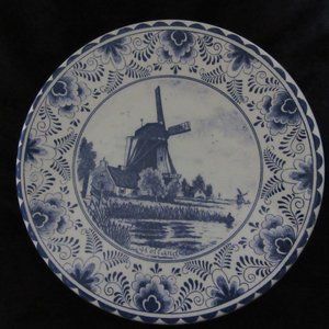 Delft Blue Holland plate Sail ships